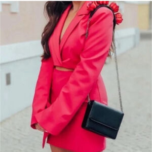 Women Zara Blazer Dress Pink XS